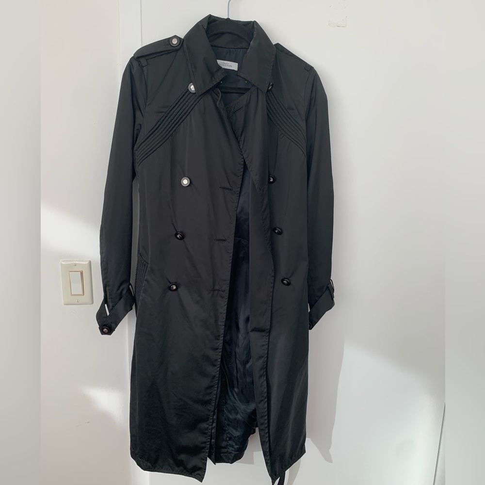 Versace women classic black trench coat
